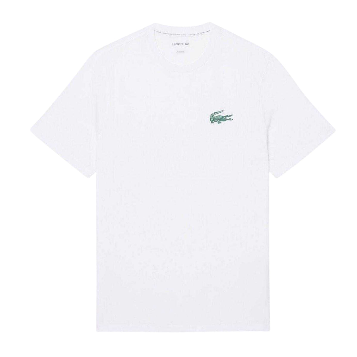 White - Front - Lacoste Mens Croc Pyjama Top
