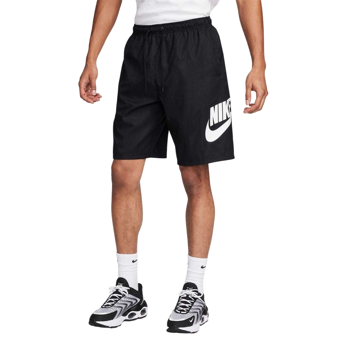 Black - Side - Nike Mens Club Relaxed Fit Shorts