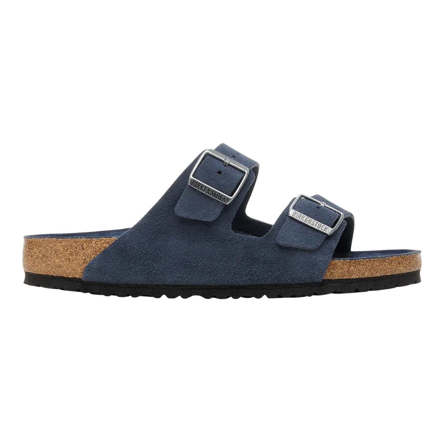 New French Navy - Front - Birkenstock Childrens-Kids Arizona Suede Sandals