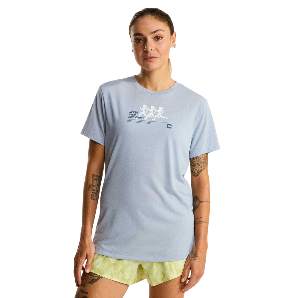 Frost Grey - Side - The North Face Womens-Ladies Never Stop Exploring Lightweight T-Shirt