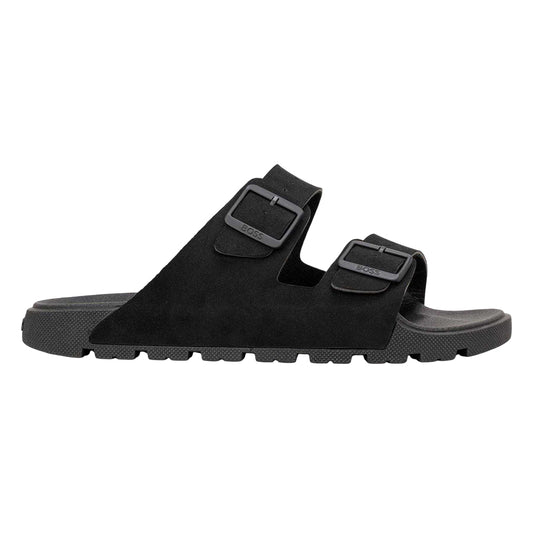 Black - Front - Boss Mens Surfley Sandals