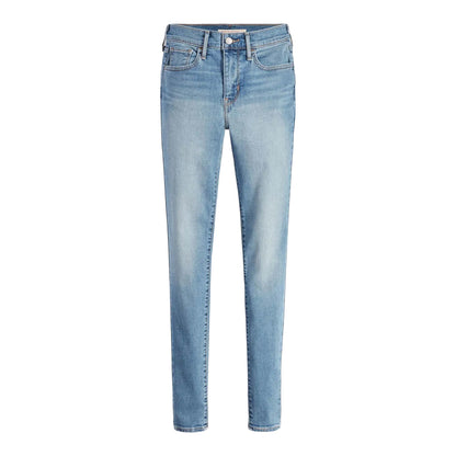 Light Blue - Front - Levis Womens-Ladies Rise Super Skinny Jeans