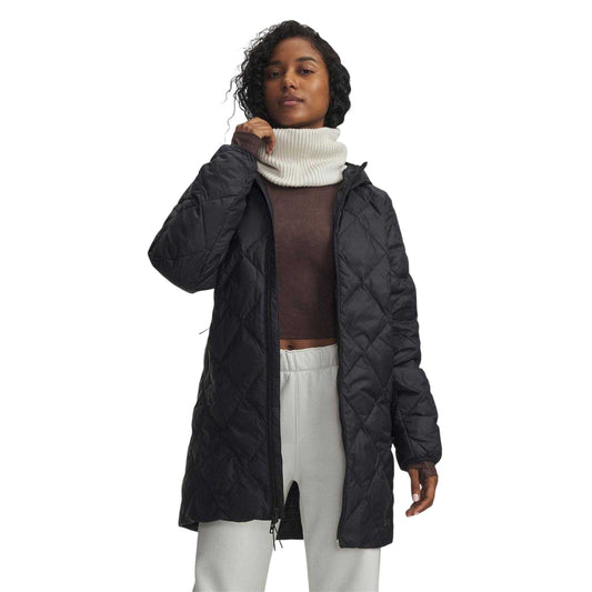 Black - Front - Under Armour Womens-Ladies Legend Down Parka