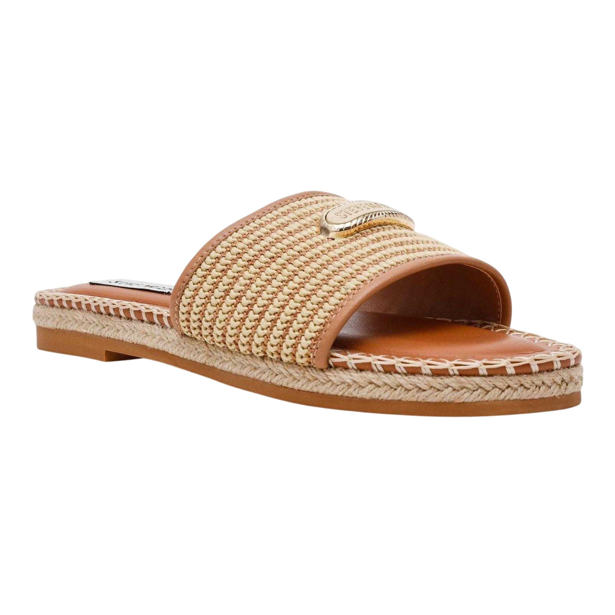 Natural Beige - Side - Steve Madden Womens-Ladies Tropics Flat Heel Sandals