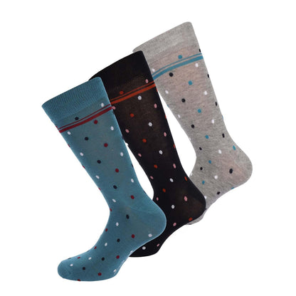 Navy-Green-Teal - Back - Ben Sherman Mens Spotted Crew Socks (Pack of 3)