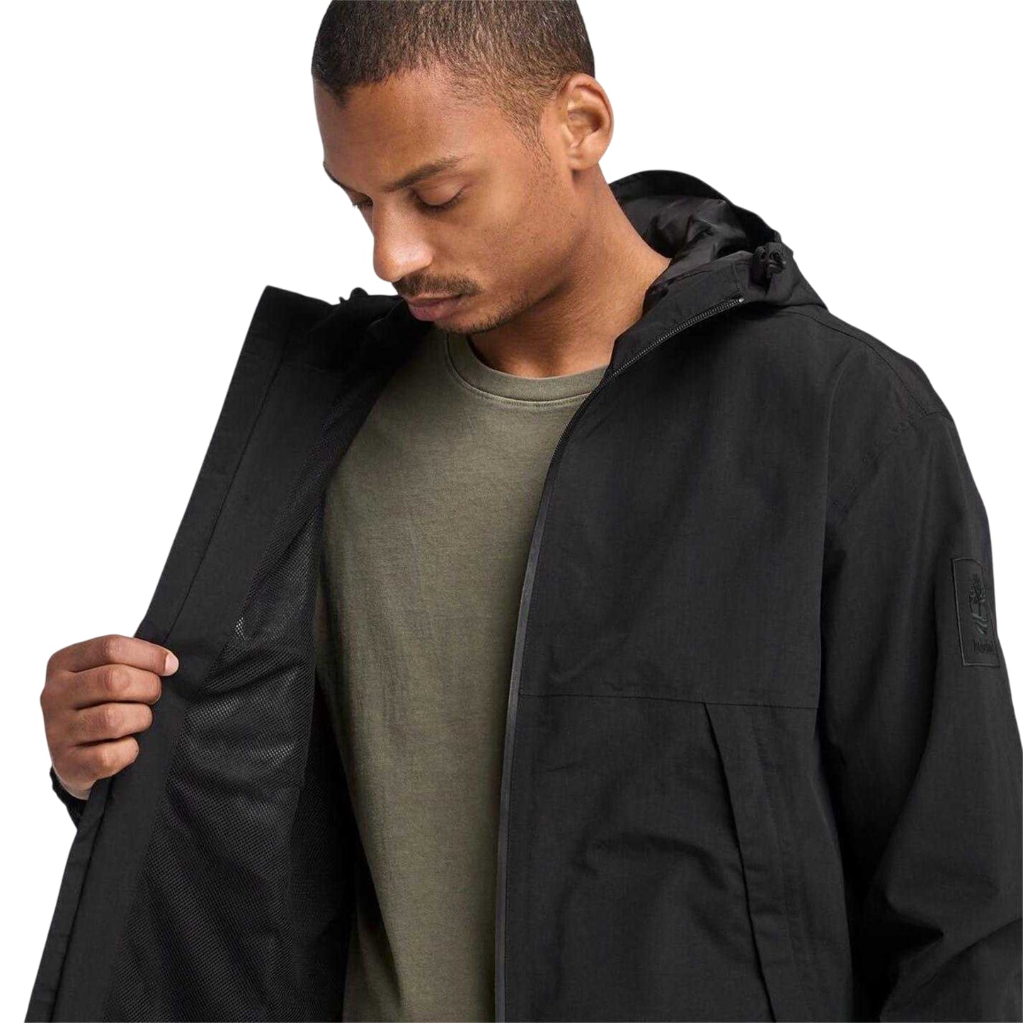 Black - Side - Timberland Mens Winnick Hooded Parka