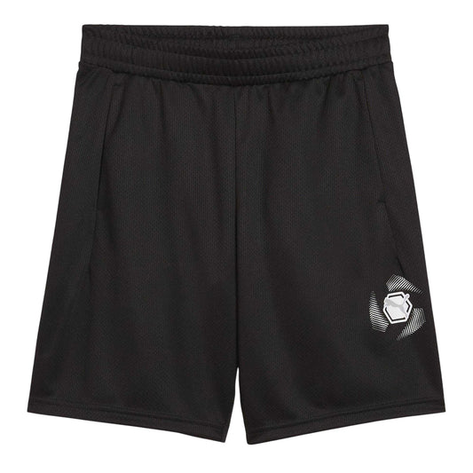 Puma Black - Front - Puma Childrens-Kids Active Graphic Print Elasticated Waist Shorts