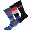 Navy-Orange-Black - Back - Ben Sherman Mens Crew Socks (Pack of 3)