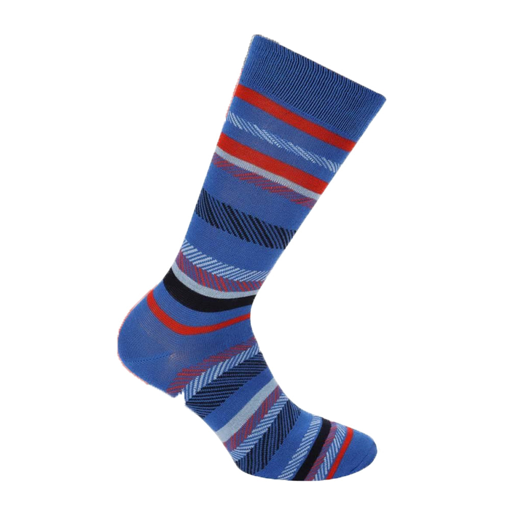 Navy-Orange-Black - Side - Ben Sherman Mens Crew Socks (Pack of 3)