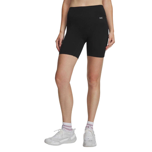 Black - Front - Under Armour Womens-Ladies Motion Side Pocket Cycling Shorts