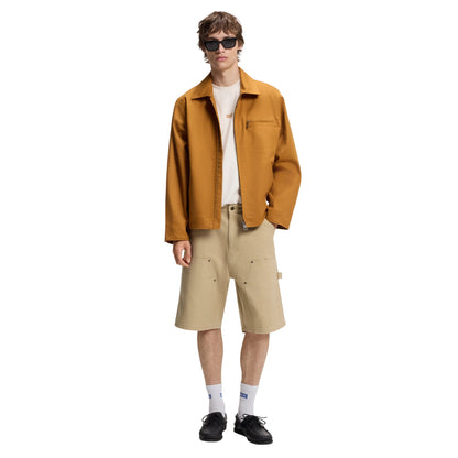 Beige - Lifestyle - Hugo Mens Cotton Canvas Chino Shorts