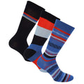 Navy-Orange-Black - Front - Ben Sherman Mens Crew Socks (Pack of 3)