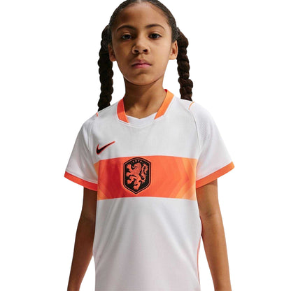 White-Red - Side - Nike Childrens-Kids Fifa World Cup 2026 Netherlands FC Football Shirt