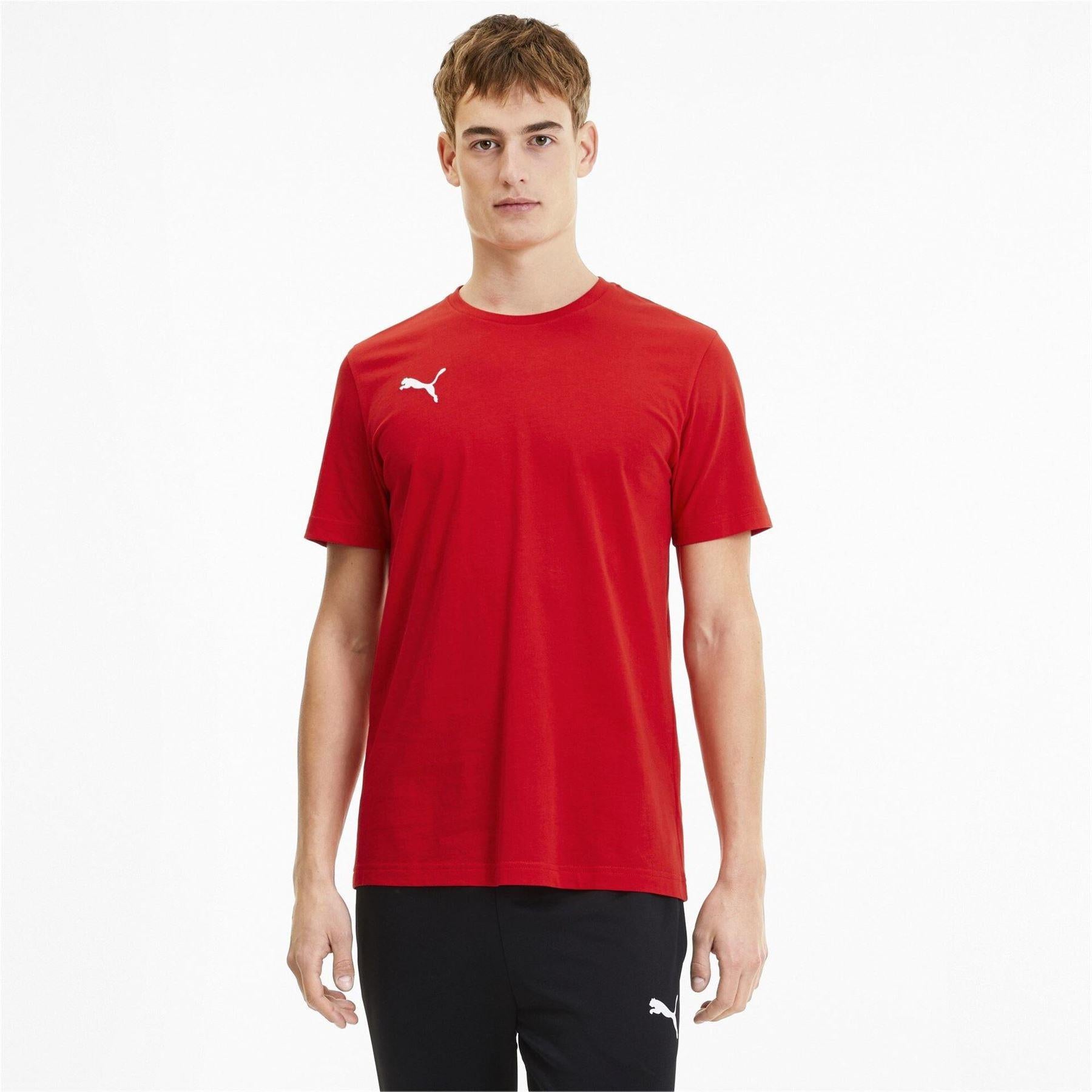 Red - Side - Puma Mens TeamGoal 23 Casuals T-Shirt