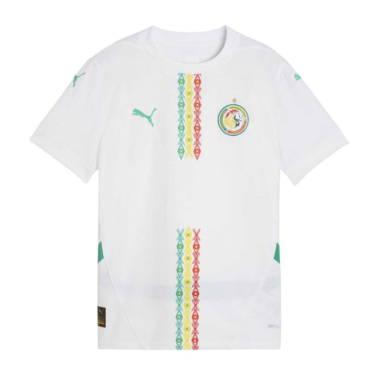 White-Green - Front - Puma Childrens-Kids 2025 Senegal Home Shirt