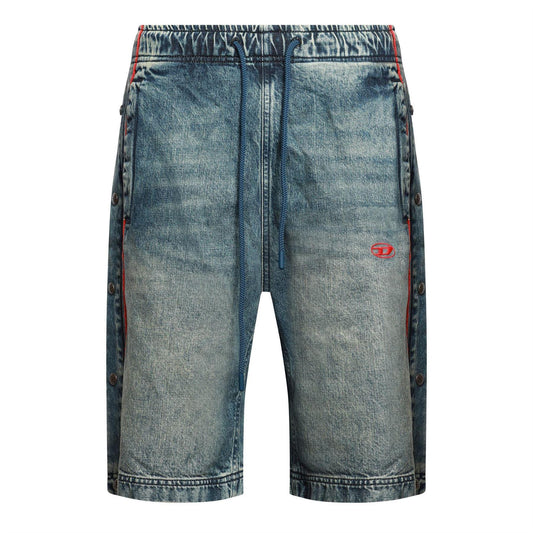 Blue Denim - Front - Diesel Mens Axfor Shorts