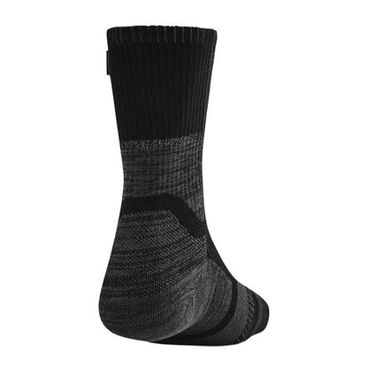 Black - Back - Under Armour Unisex Adult Armourdry High Rise Running Socks