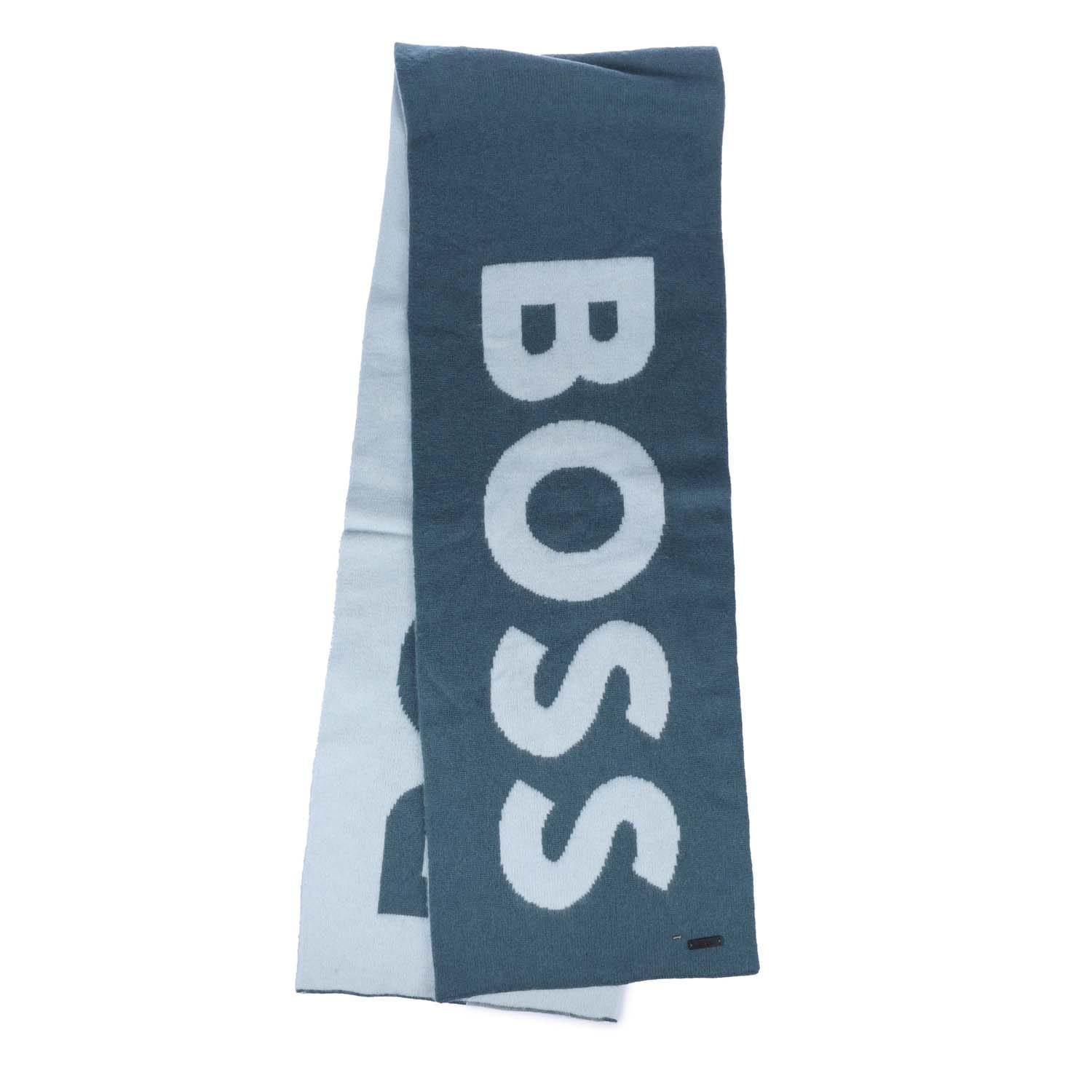 Turquoise-White - Back - Boss Womens-Ladies Feodoro Scarf