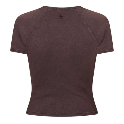 Cherry-Truffle Brown - Back - Represent Womens-Ladies Slim T-Shirt