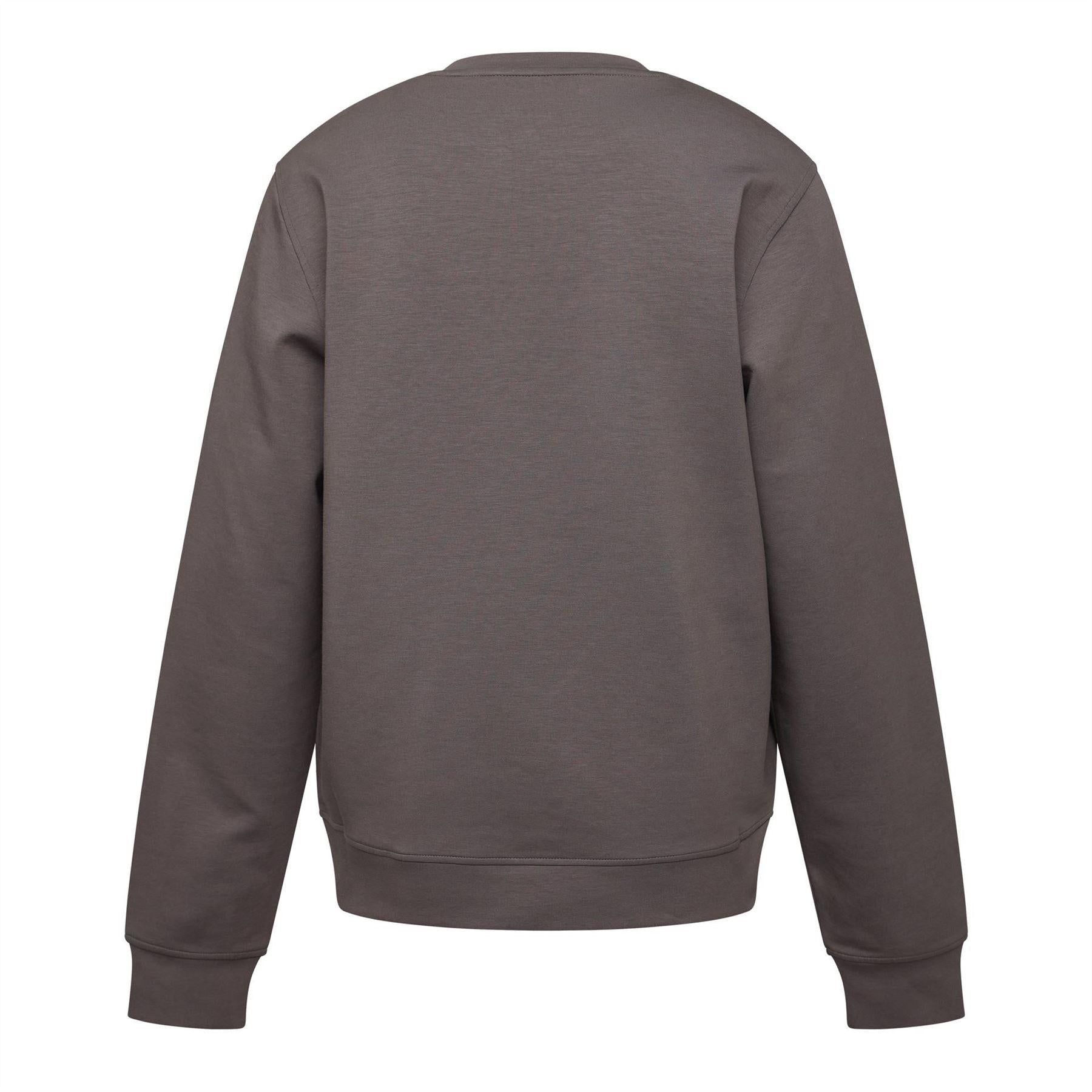 Charcoal Grey - Back - Belstaff Mens Box Logo Crew Neck Sweatshirt