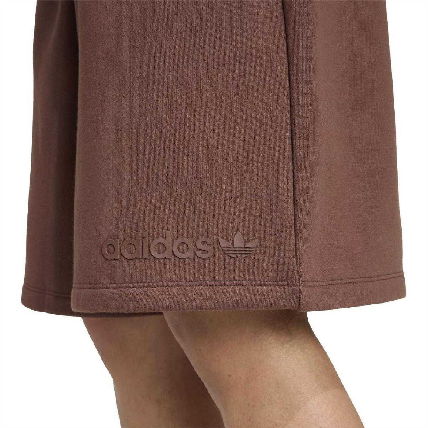 Auburn - Side - Adidas Womens-Ladies Essentials Linear Oversized Sweat Shorts