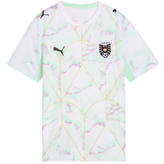 White-Mint - Front - Puma Childrens-Kids World Cup 2026 Austria FC Away Shirt