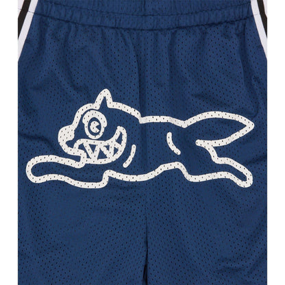Navy - Side - ICECREAM Mens Woven Basketball Shorts