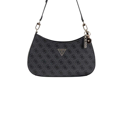 Black - Side - Guess Womens-Ladies Noelle Logo Shoulder Bag