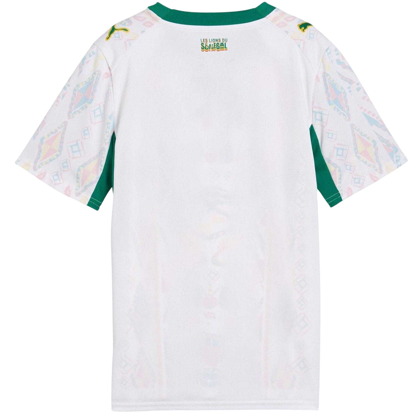 White-Green - Back - Puma Childrens-Kids World Cup 2026 Senegal Home Shirt