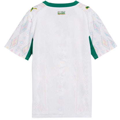 White-Green - Back - Puma Childrens-Kids World Cup 2026 Senegal Home Shirt