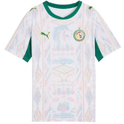 White-Green - Front - Puma Childrens-Kids World Cup 2026 Senegal Home Shirt