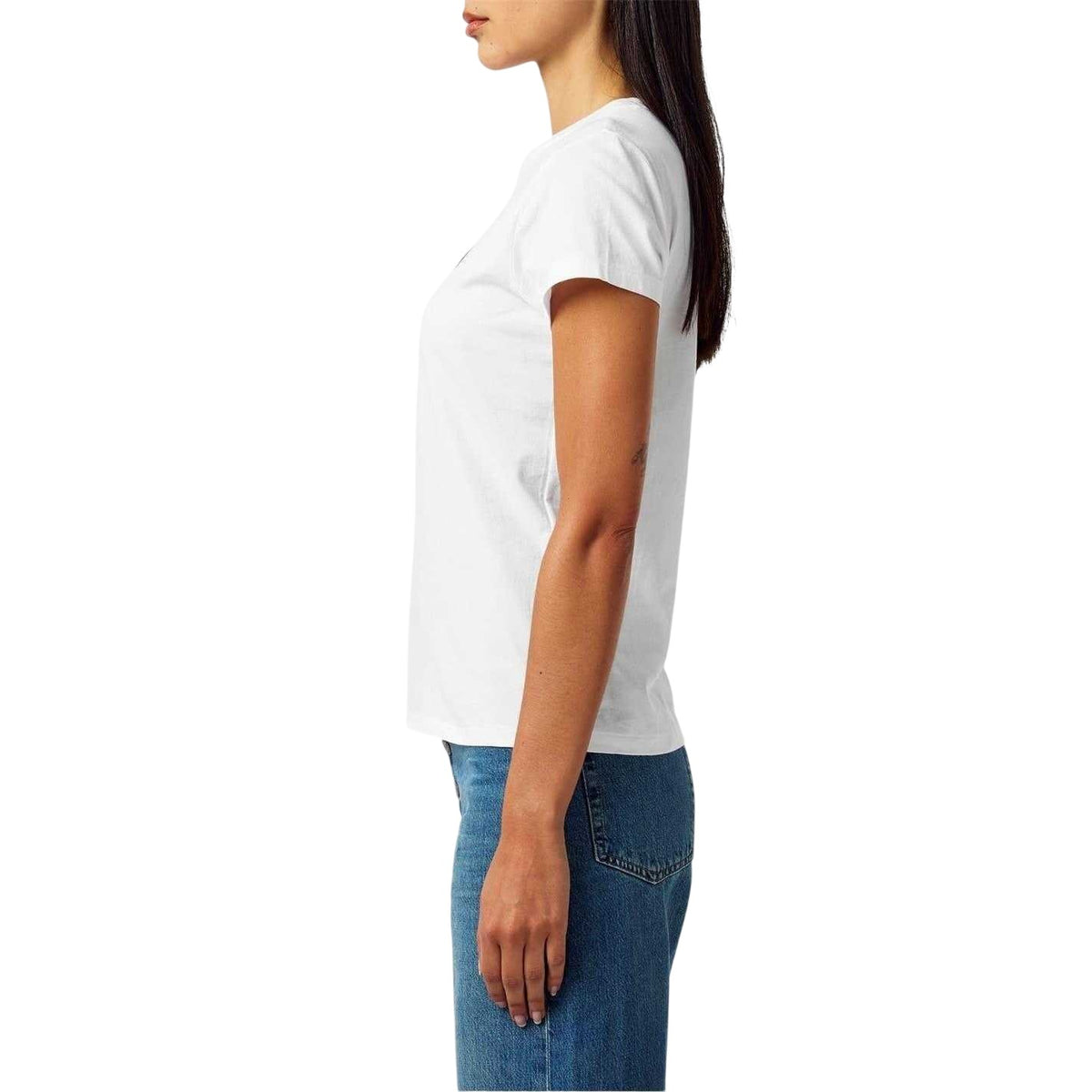 White - Side - Ralph Lauren Womens-Ladies Jersey T-Shirt