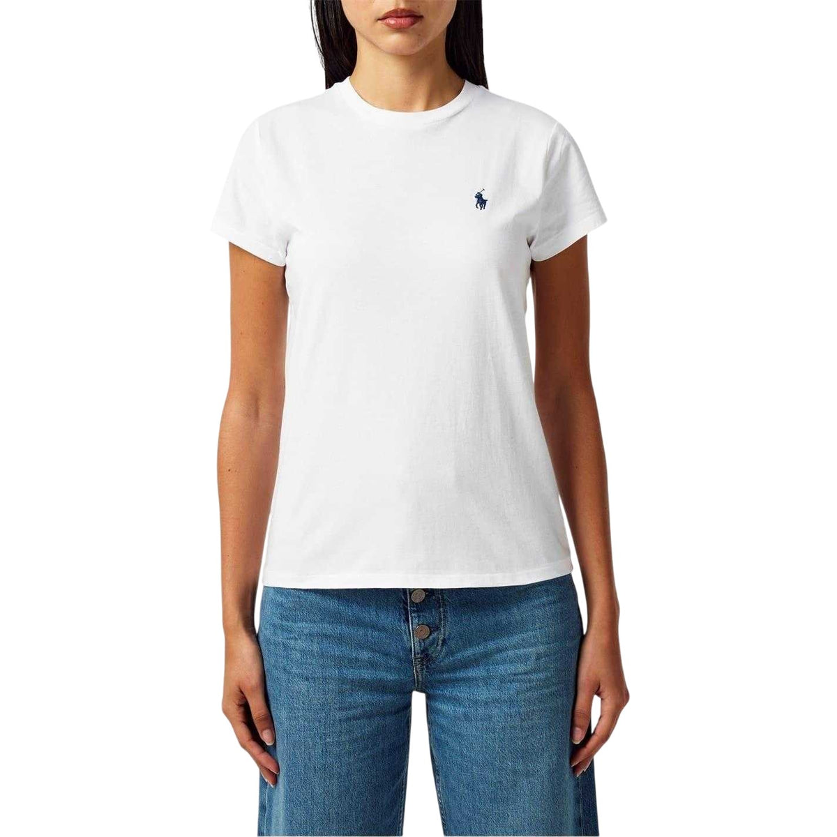 White - Lifestyle - Ralph Lauren Womens-Ladies Jersey T-Shirt