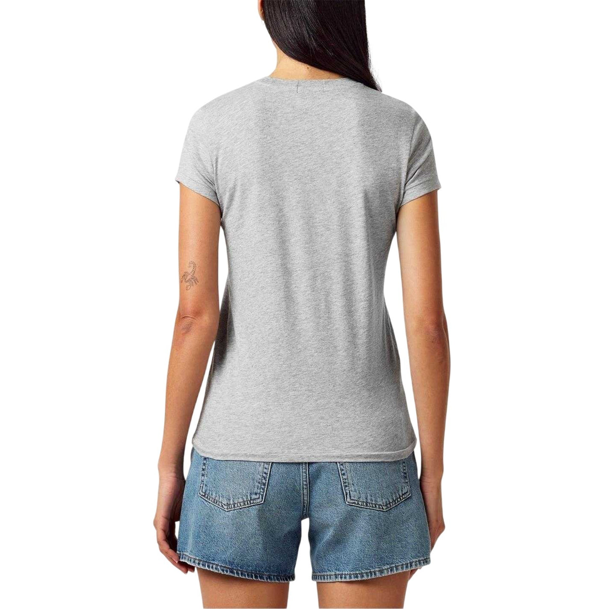 Heather Grey - Back - Ralph Lauren Womens-Ladies Jersey T-Shirt