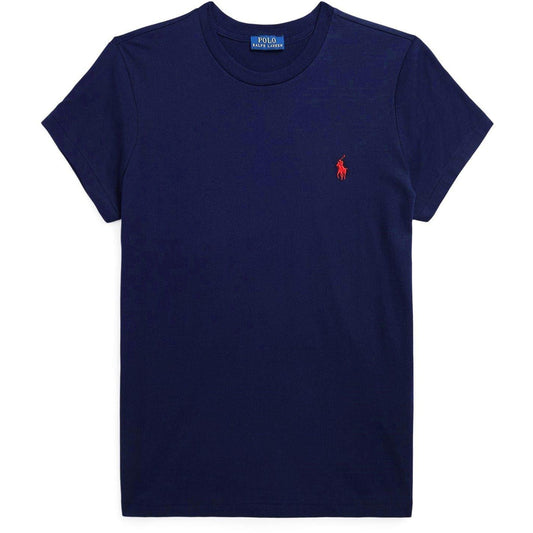 Navy - Front - Ralph Lauren Womens-Ladies Jersey T-Shirt