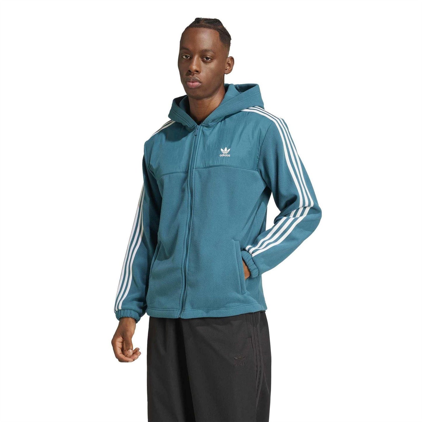 Teal - Pack Shot - Adidas Mens Originals Regular Hoodie