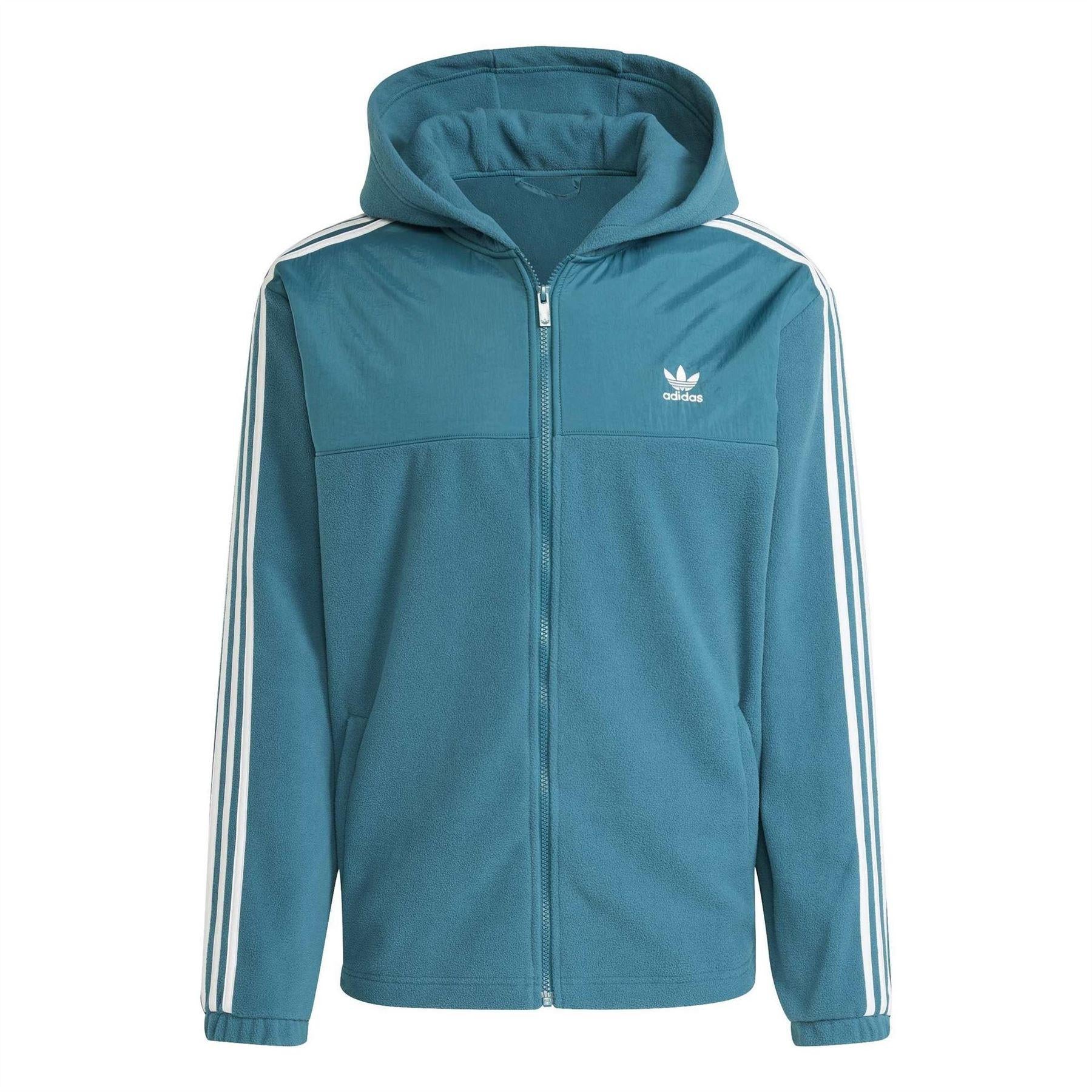 Teal - Front - Adidas Mens Originals Regular Hoodie