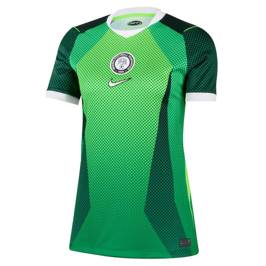 Green-White - Front - Nike Womens-Ladies 2026 Nigeria FC Home Shirt