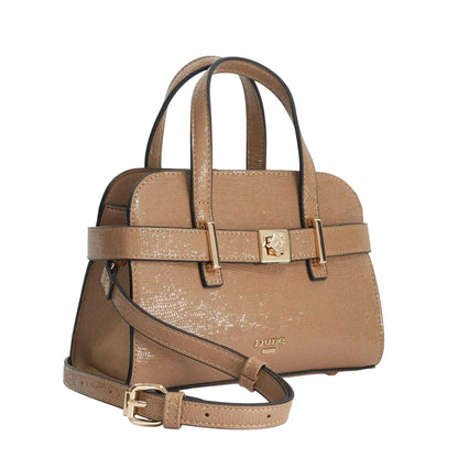 Taupe - Side - Dune London Delineate Shoulder Bag