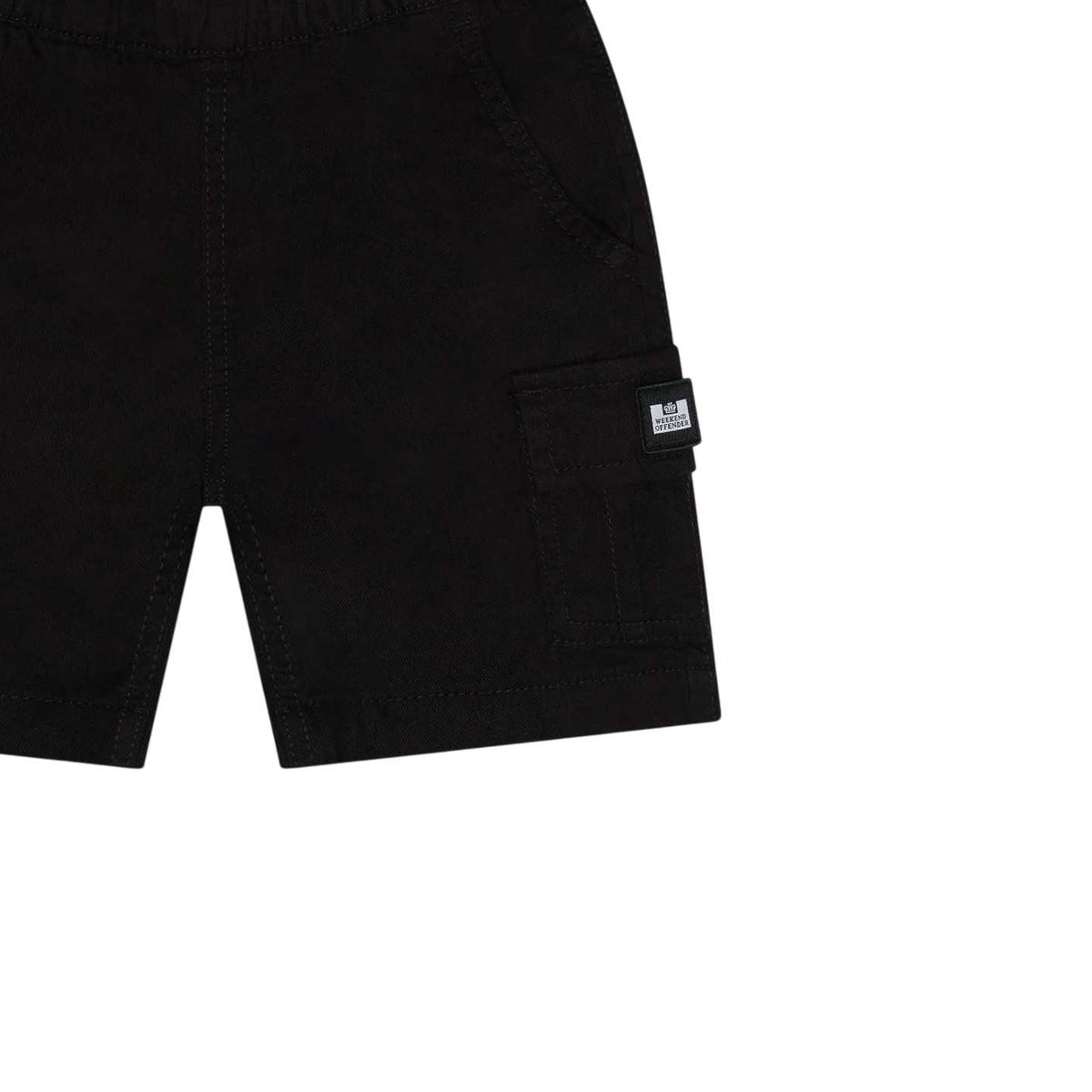 Black - Side - Weekend Offender Boys High Desert Cargo Shorts