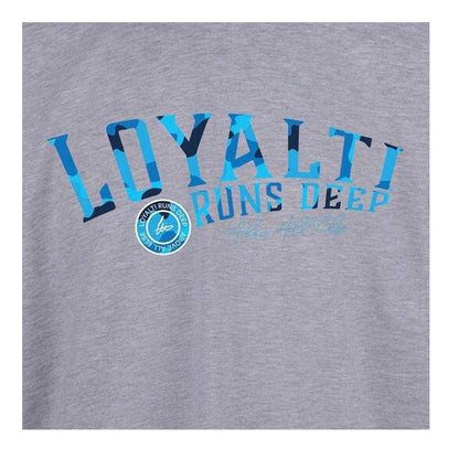 Grey - Side - Loyalti Unisex Adult Big Logo T-Shirt