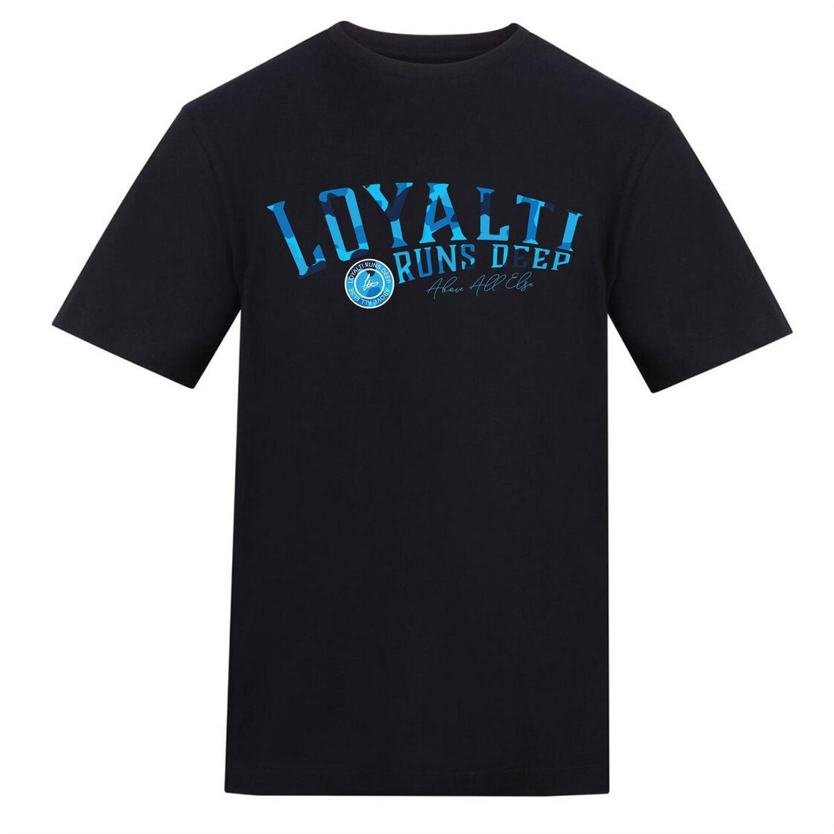 Black - Front - Loyalti Unisex Adult Big Logo T-Shirt
