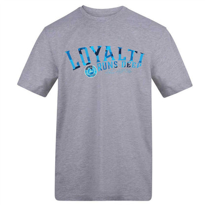 Grey - Front - Loyalti Unisex Adult Big Logo T-Shirt