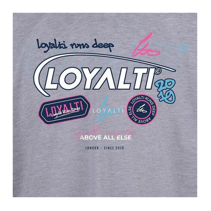 Grey - Side - Loyalti Unisex Adult Graphic Print Cotton T-Shirt
