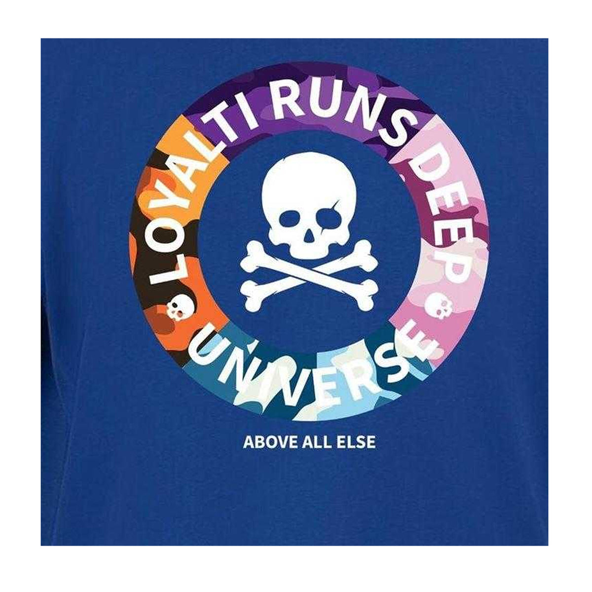 Blue - Side - Loyalti Unisex Adult Printed T-Shirt