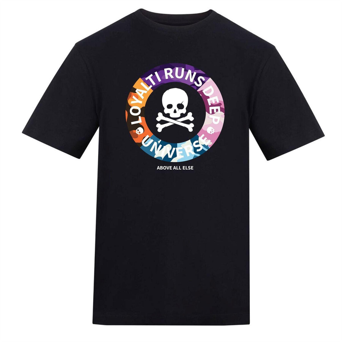 Black - Front - Loyalti Unisex Adult Printed T-Shirt
