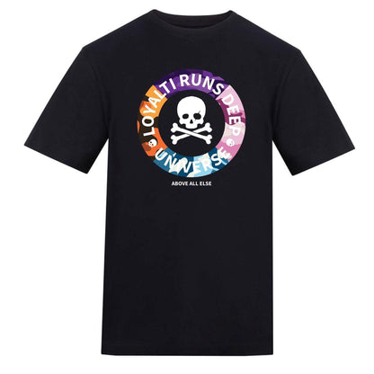 Black - Front - Loyalti Unisex Adult Printed T-Shirt