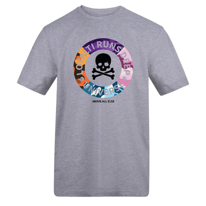 Grey - Front - Loyalti Unisex Adult Printed T-Shirt