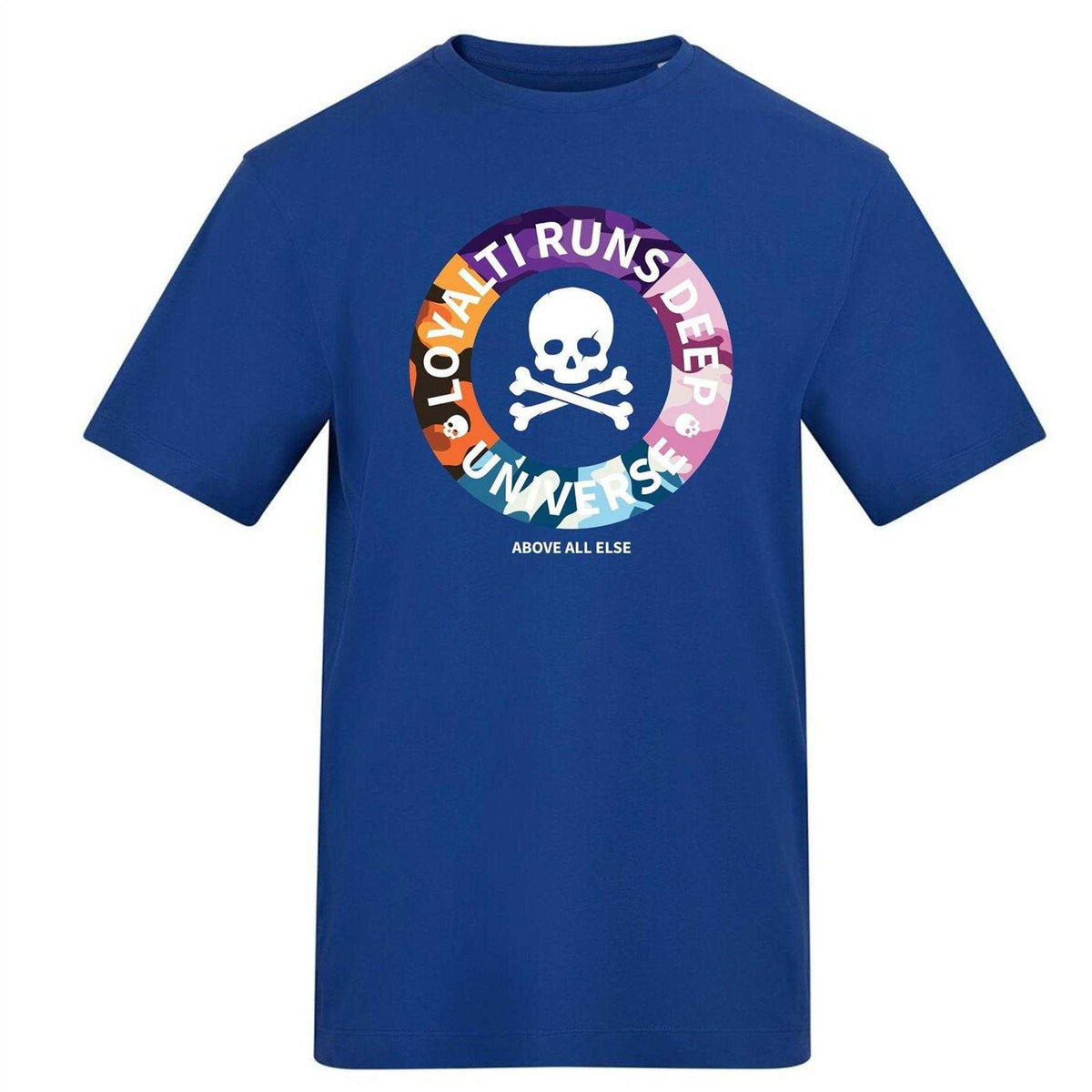 Blue - Front - Loyalti Unisex Adult Printed T-Shirt