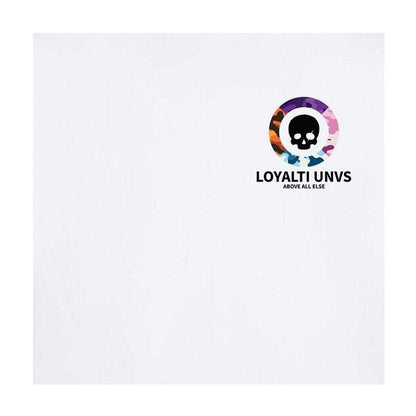 White - Side - Loyalti Unisex Adult Graphic Skull T-Shirt